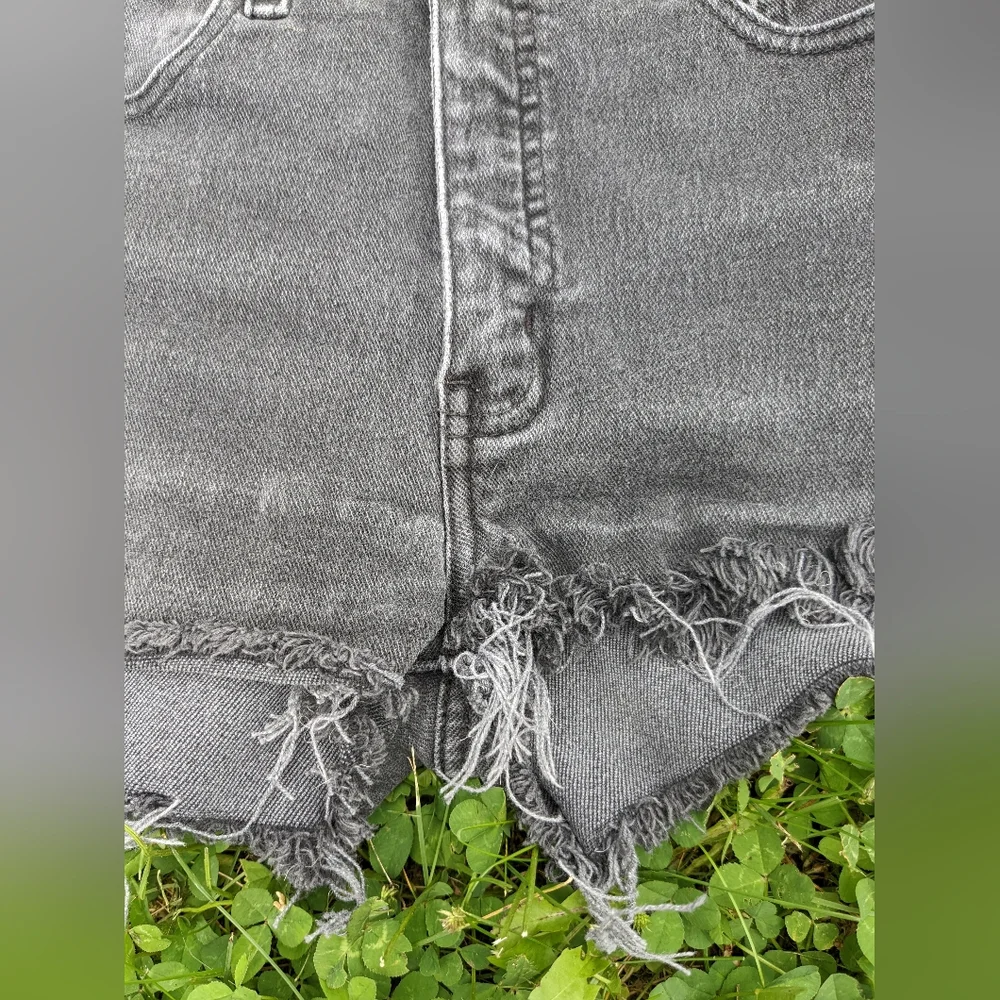 Harley Davidson Y2K Black‎ faded cutoff denim shorts